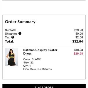 Batman dress-Torrid